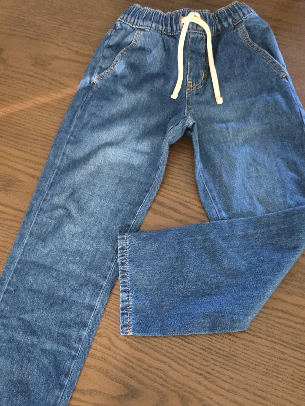 Cat & Jack Blue Elastic Waist Relaxed Denim Jeans